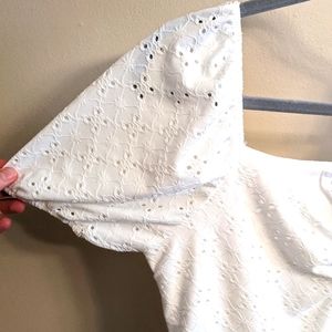 Dry Goods Sadie & Sage White Eyelet Puff Sleeve Dress